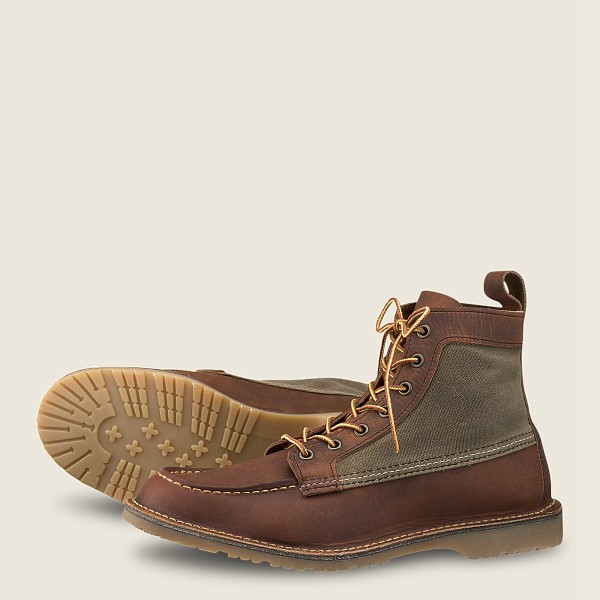 Heritage Støvler Herre - Red Wing Weekender Lærred Moc - 6-Inchr Rough & Tough Læder - Brune - JZSBX